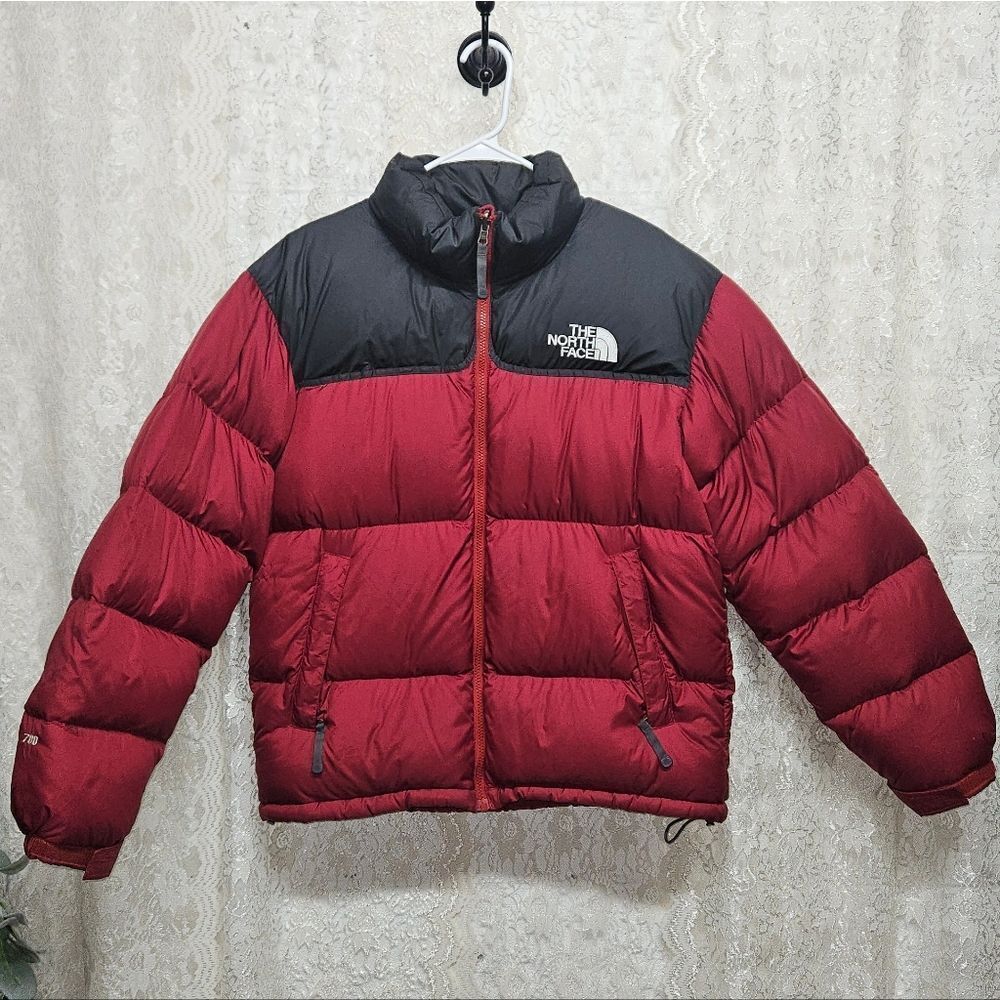 The North Face 1996 Retro Nuptse 700 Fill Jacket Black/Red Puffer Mens Sz L